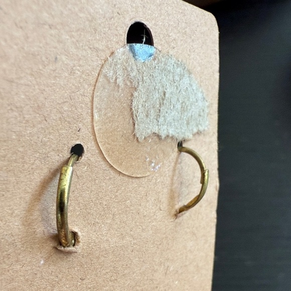 Women’s Elegant Gold-Trimmed Black Druzy Earrings - Picture 3 of 3